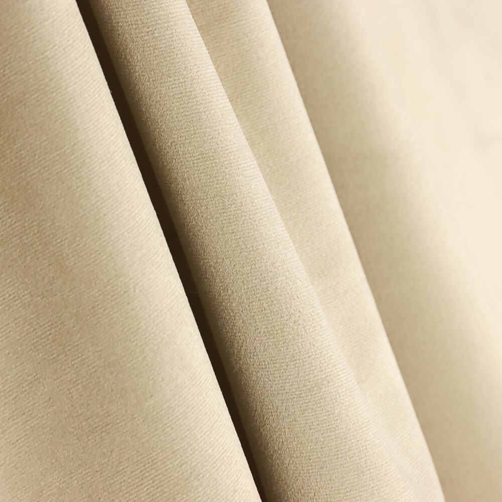 Unifarbener Samtpolster schmutzabweisend Beige - Ribes y Casals