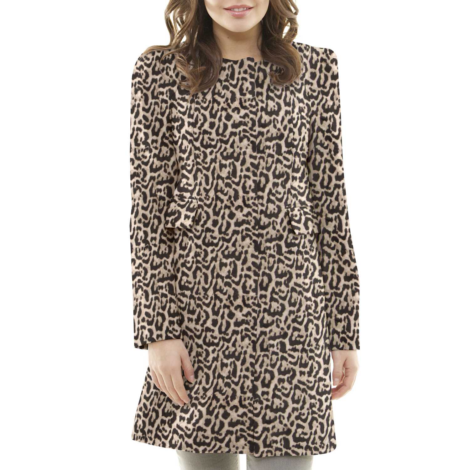 Beige Tierdruck Wildleder - Ribes y Casals