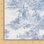 Beize Harz Tischtuch Toile de Jouy Blau - Ribes y Casals