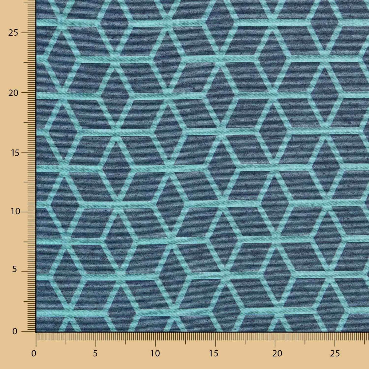 Geometrische schmutzabweisende Tischdecke Canard Blau - Ribes y Casals
