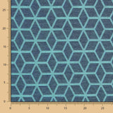 Geometrische schmutzabweisende Tischdecke Canard Blau - Ribes y Casals