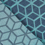 Geometrische schmutzabweisende Tischdecke Canard Blau - Ribes y Casals