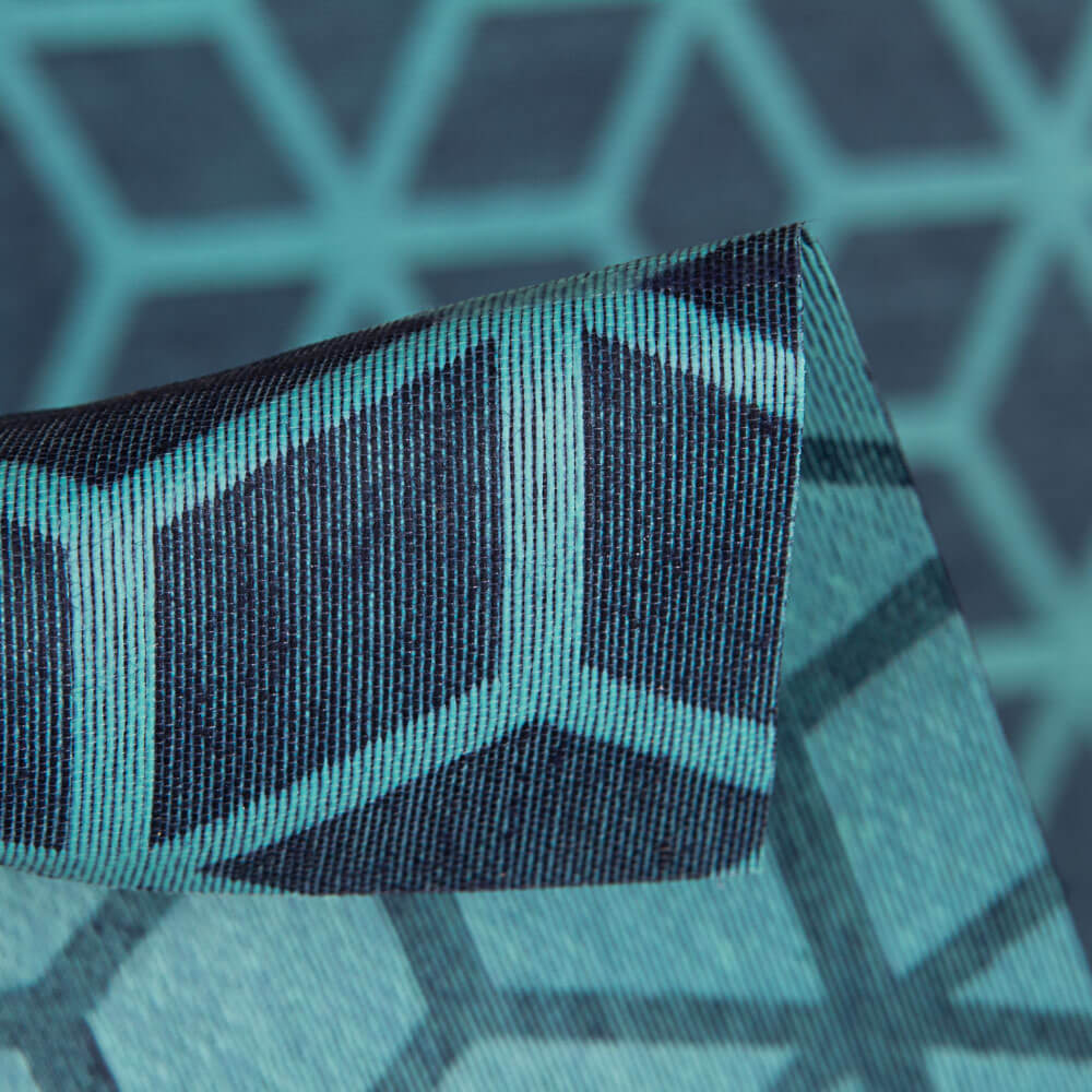 Geometrische schmutzabweisende Tischdecke Canard Blau - Ribes y Casals