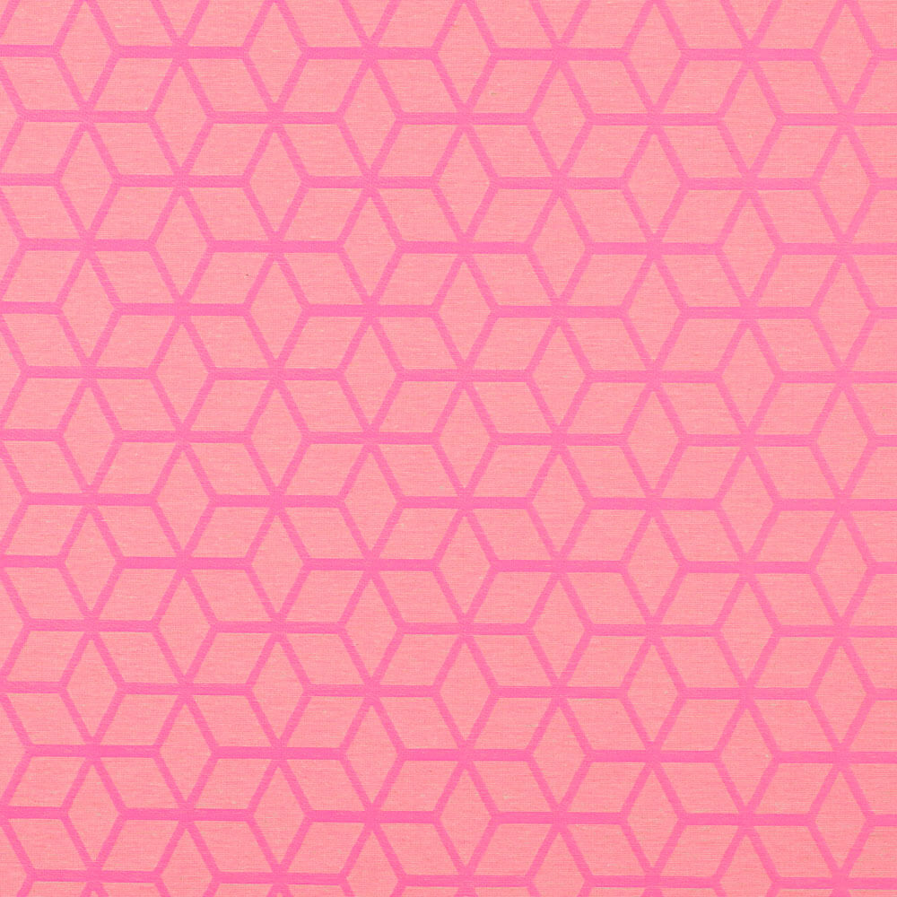 Geometrische schmutzabweisende Tischdecke Fluor Pink - Ribes y Casals