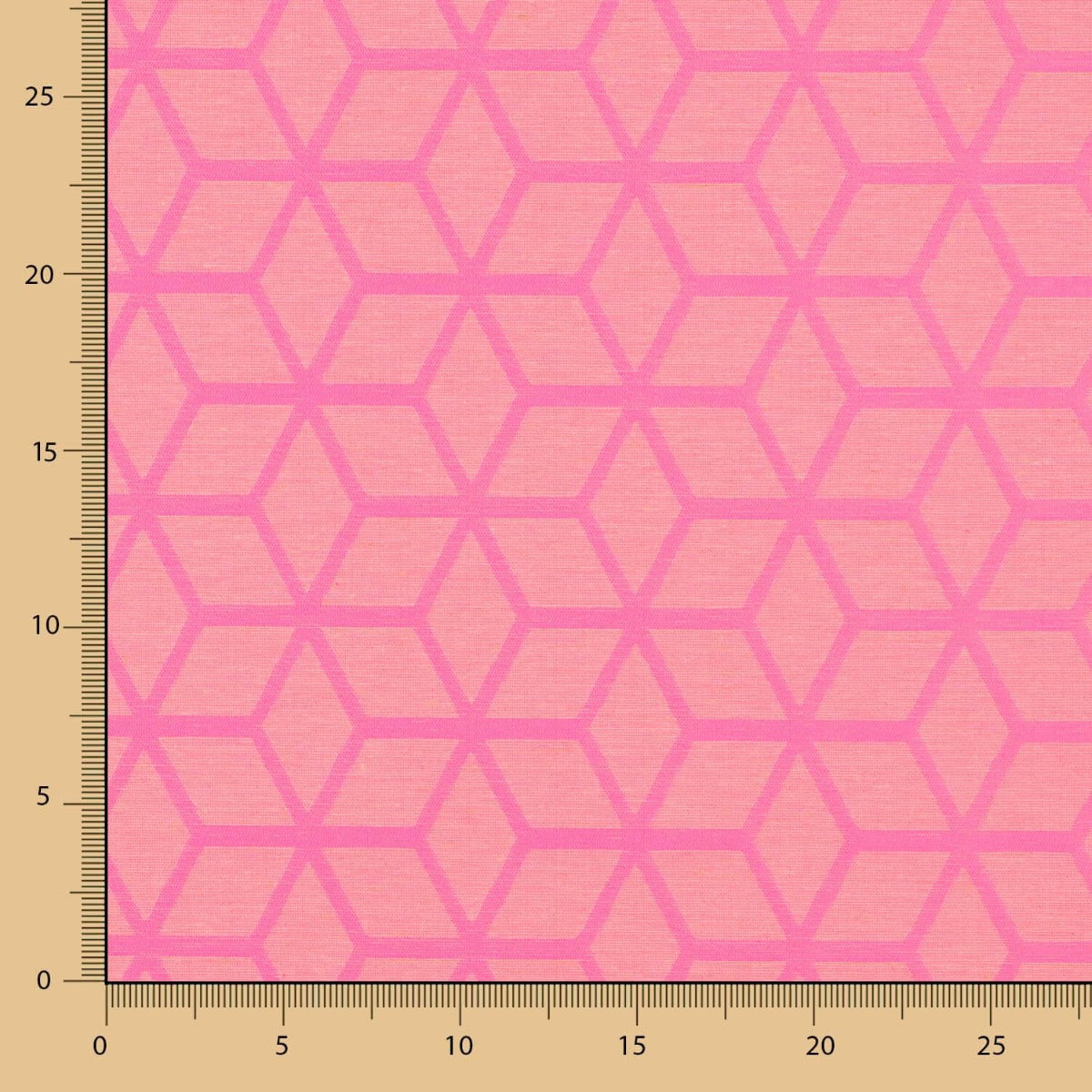 Geometrische schmutzabweisende Tischdecke Fluor Pink - Ribes y Casals
