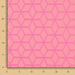 Geometrische schmutzabweisende Tischdecke Fluor Pink - Ribes y Casals