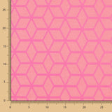 Geometrische schmutzabweisende Tischdecke Fluor Pink - Ribes y Casals