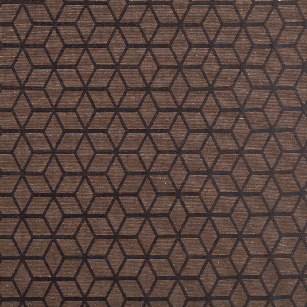 Geometrische schmutzabweisende Tischdecke Braun Choco - Ribes y Casals
