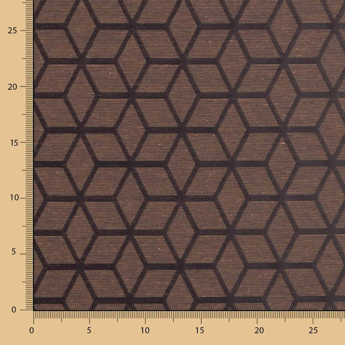 Geometrische schmutzabweisende Tischdecke Braun Choco - Ribes y Casals
