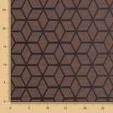 Geometrische schmutzabweisende Tischdecke Braun Choco - Ribes y Casals