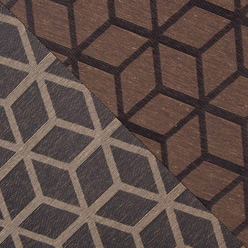 Geometrische schmutzabweisende Tischdecke Braun Choco - Ribes y Casals