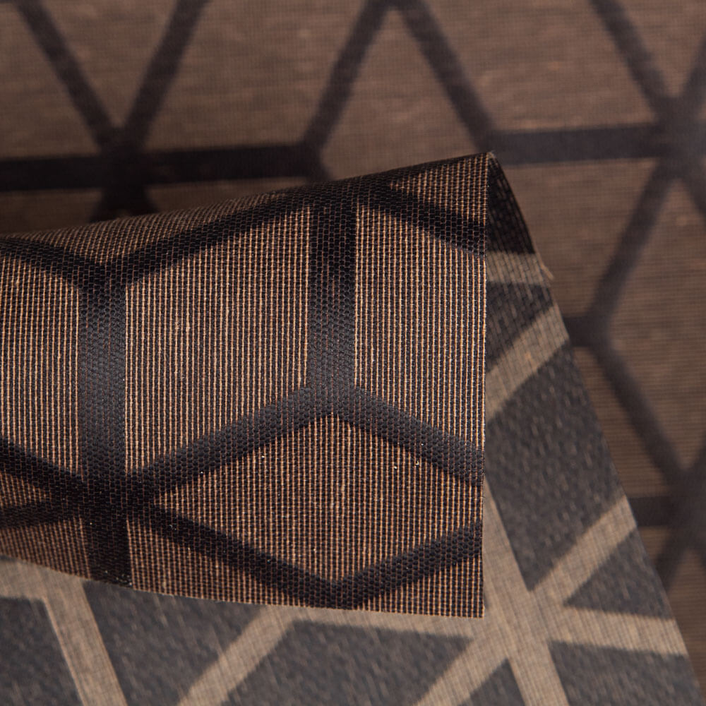 Geometrische schmutzabweisende Tischdecke Braun Choco - Ribes y Casals