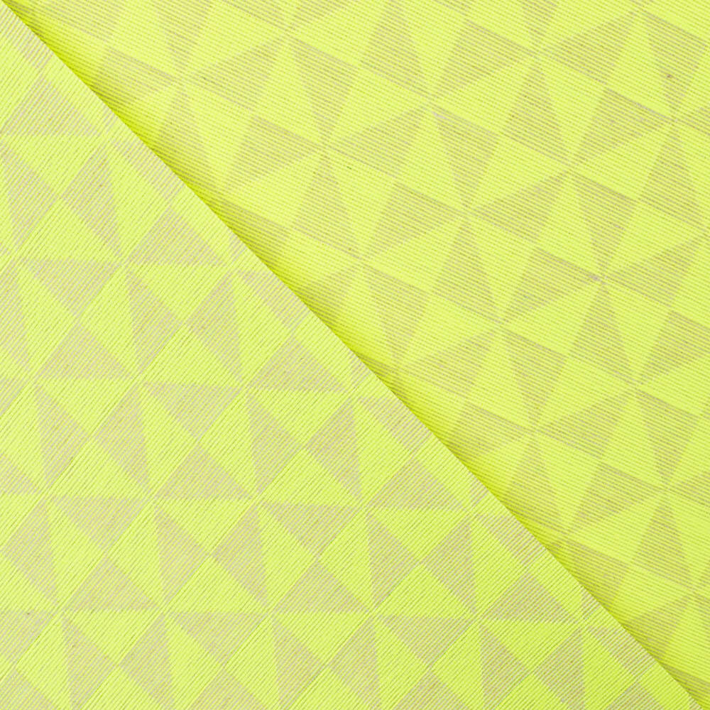 Geometrische schmutzabweisende Tischdecke Fluorgelb - Ribes y Casals