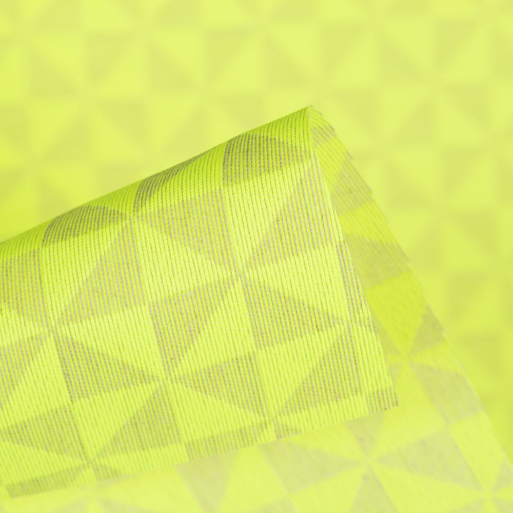 Geometrische schmutzabweisende Tischdecke Fluorgelb - Ribes y Casals