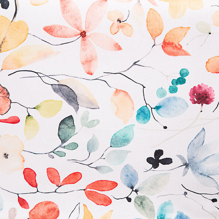 Harzbeschichtet, fleckabweisend, Blumenmuster, Aquarellmuster, mehrfarbig - Ribes y Casals