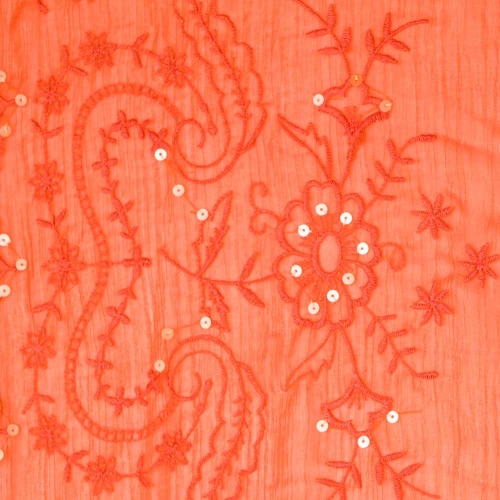 Bambula Polyester Stickerei Orange - Ribes y Casals