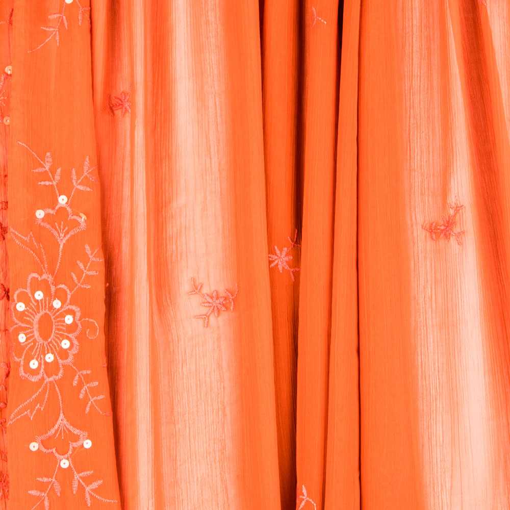 Bambula Polyester Stickerei Orange - Ribes y Casals