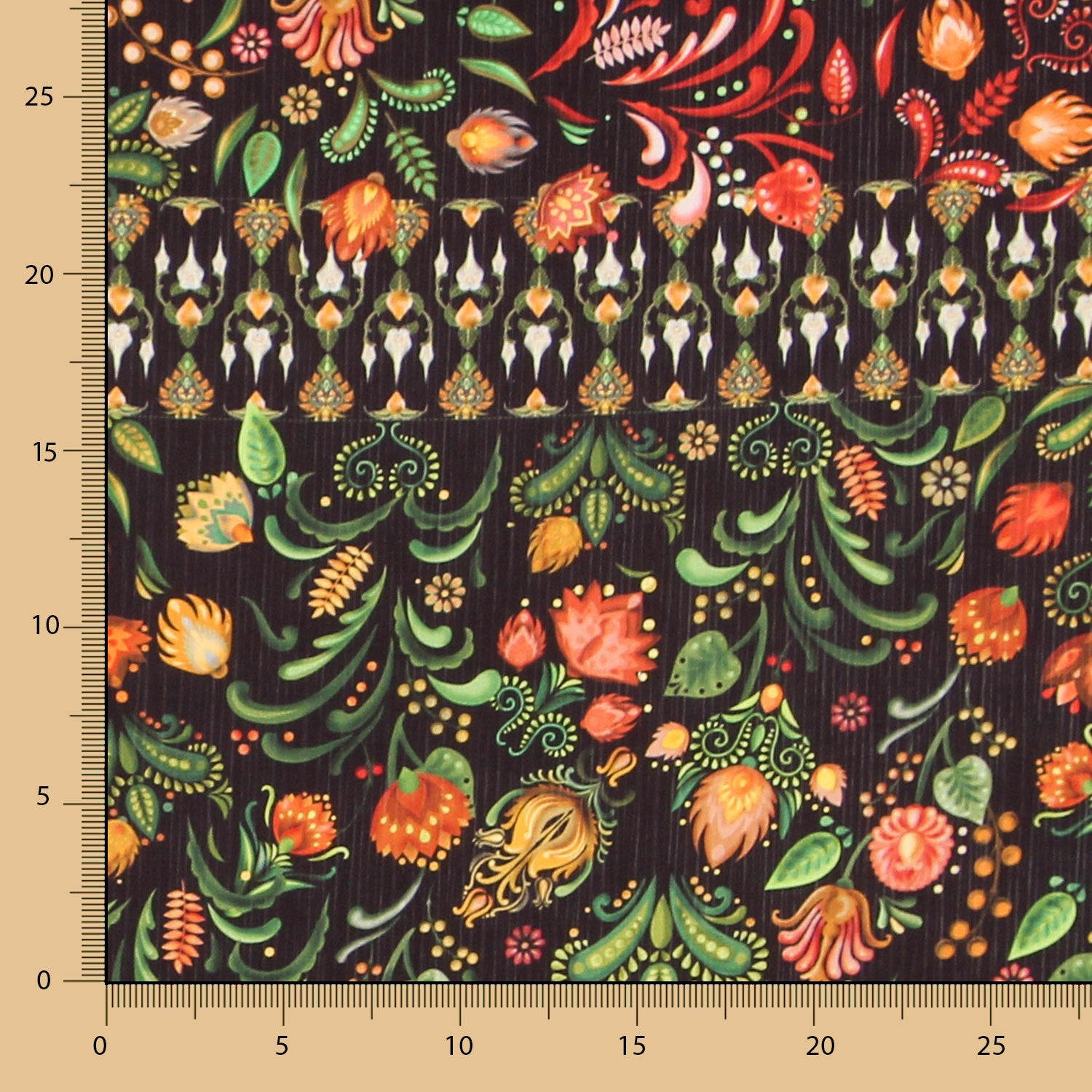 Bambula Polyester Folk Orange - Ribes y Casals