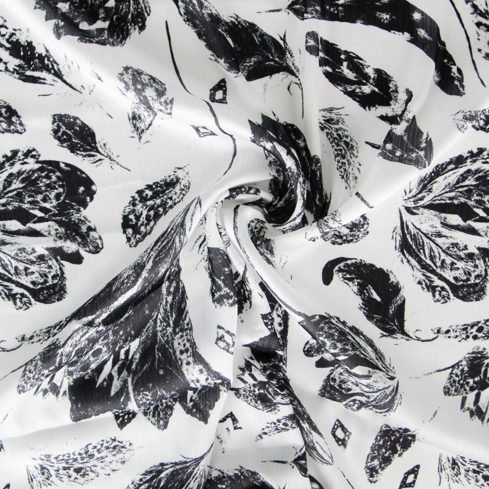 Bambula Satin Floral Schwarz - Ribes y Casals