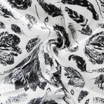Bambula Satin Floral Schwarz - Ribes y Casals