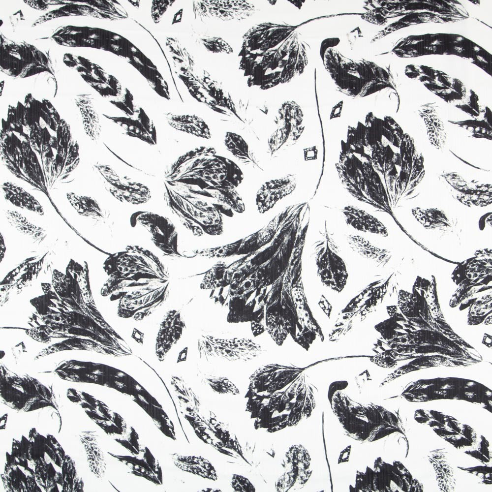 Bambula Satin Floral Schwarz - Ribes y Casals