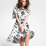 Bambula Satin Floral Schwarz - Ribes y Casals
