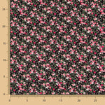 Bambula Viskose Kleine Blume Schwarz - Ribes y Casals