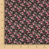 Bambula Viskose Kleine Blume Schwarz - Ribes y Casals