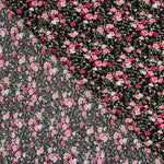 Bambula Viskose Kleine Blume Schwarz - Ribes y Casals