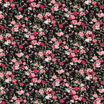 Bambula Viskose Kleine Blume Schwarz - Ribes y Casals