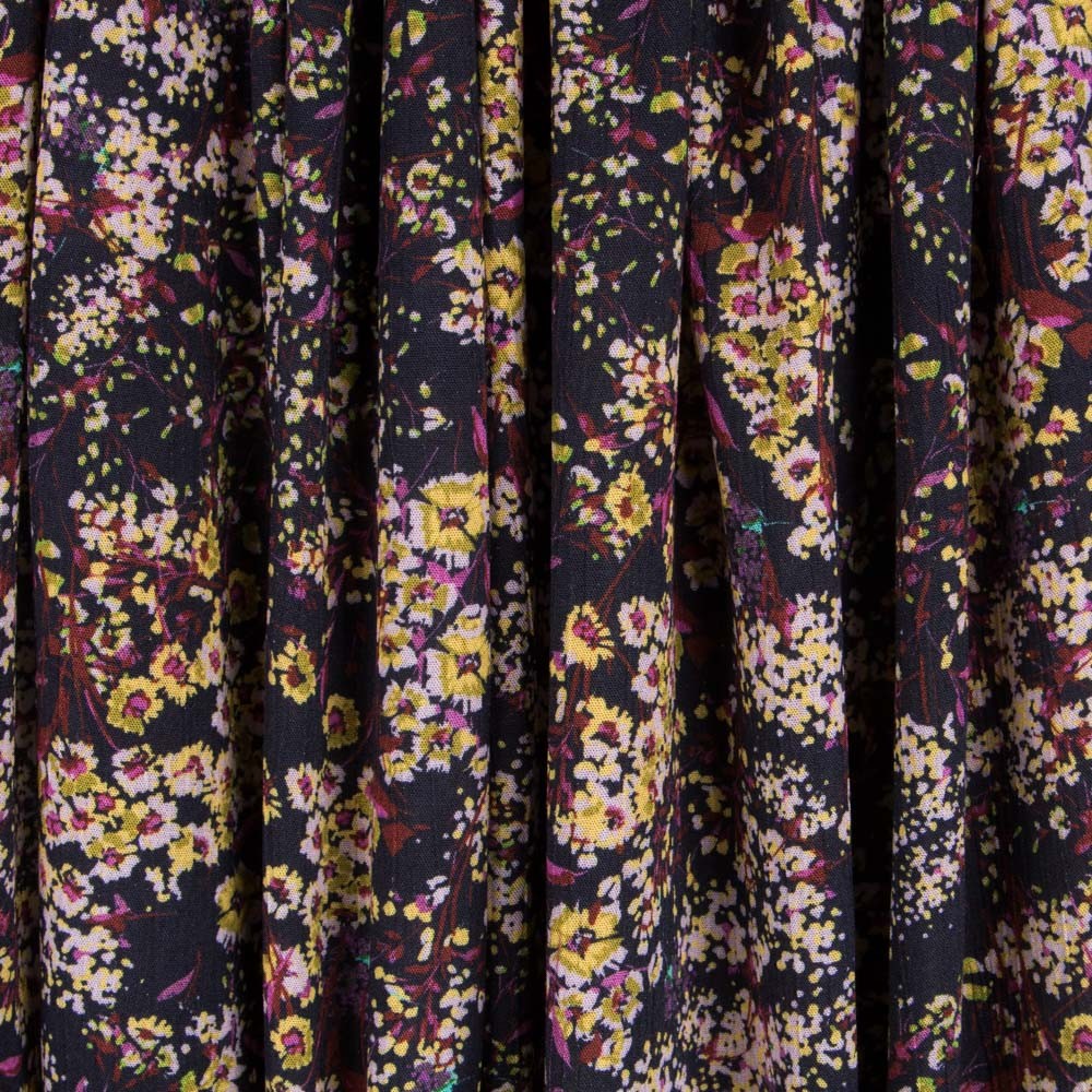 Bambula Viskose Floral Gelb Rosa - Ribes y Casals
