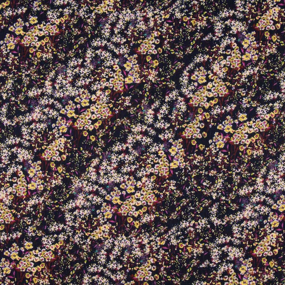 Bambula Viskose Floral Gelb Rosa - Ribes y Casals