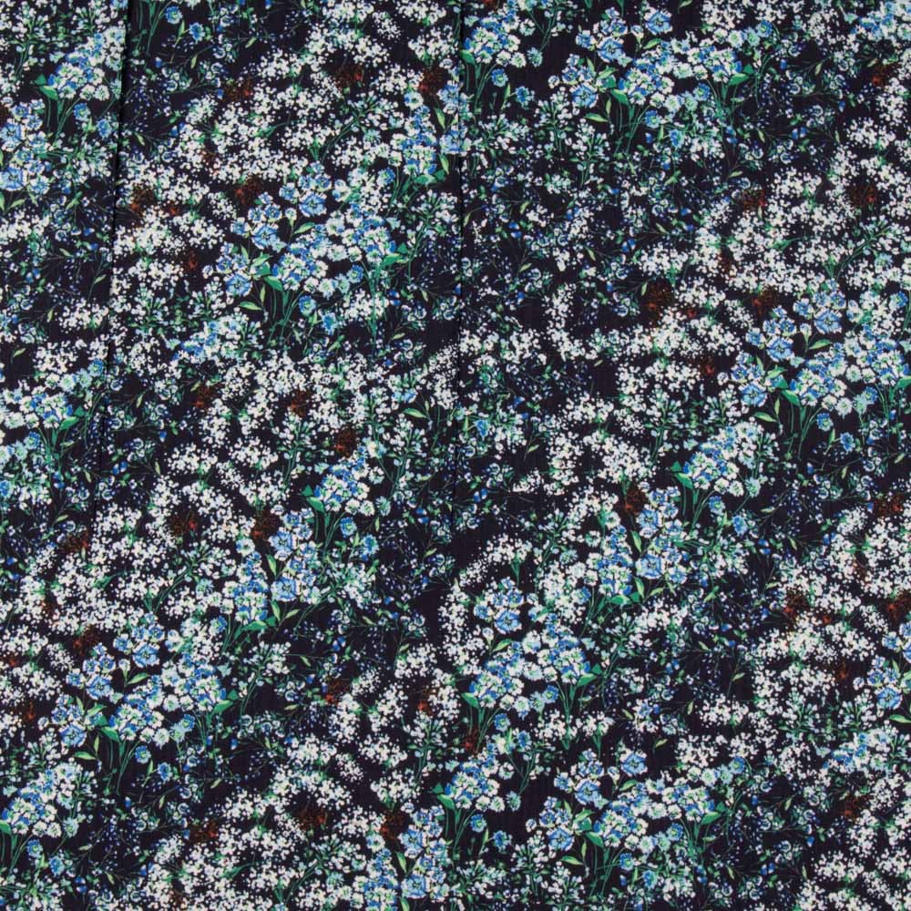 Bambula Viskose Floral Mitternachtsblau - Ribes y Casals