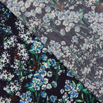 Bambula Viskose Floral Mitternachtsblau - Ribes y Casals