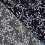 Bambula Viskose Blumen Hellblau - Ribes y Casals
