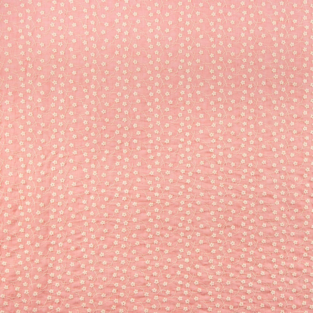 Bambula Cotton Swiss Coral Stickerei - Ribes y Casals