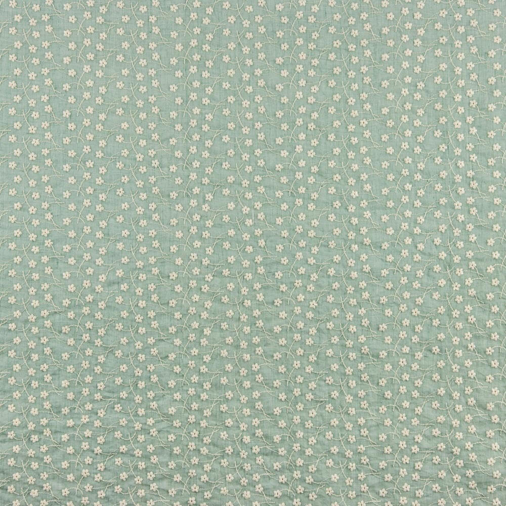 Bambula Cotton Swiss Embroidery Grün - Ribes y Casals