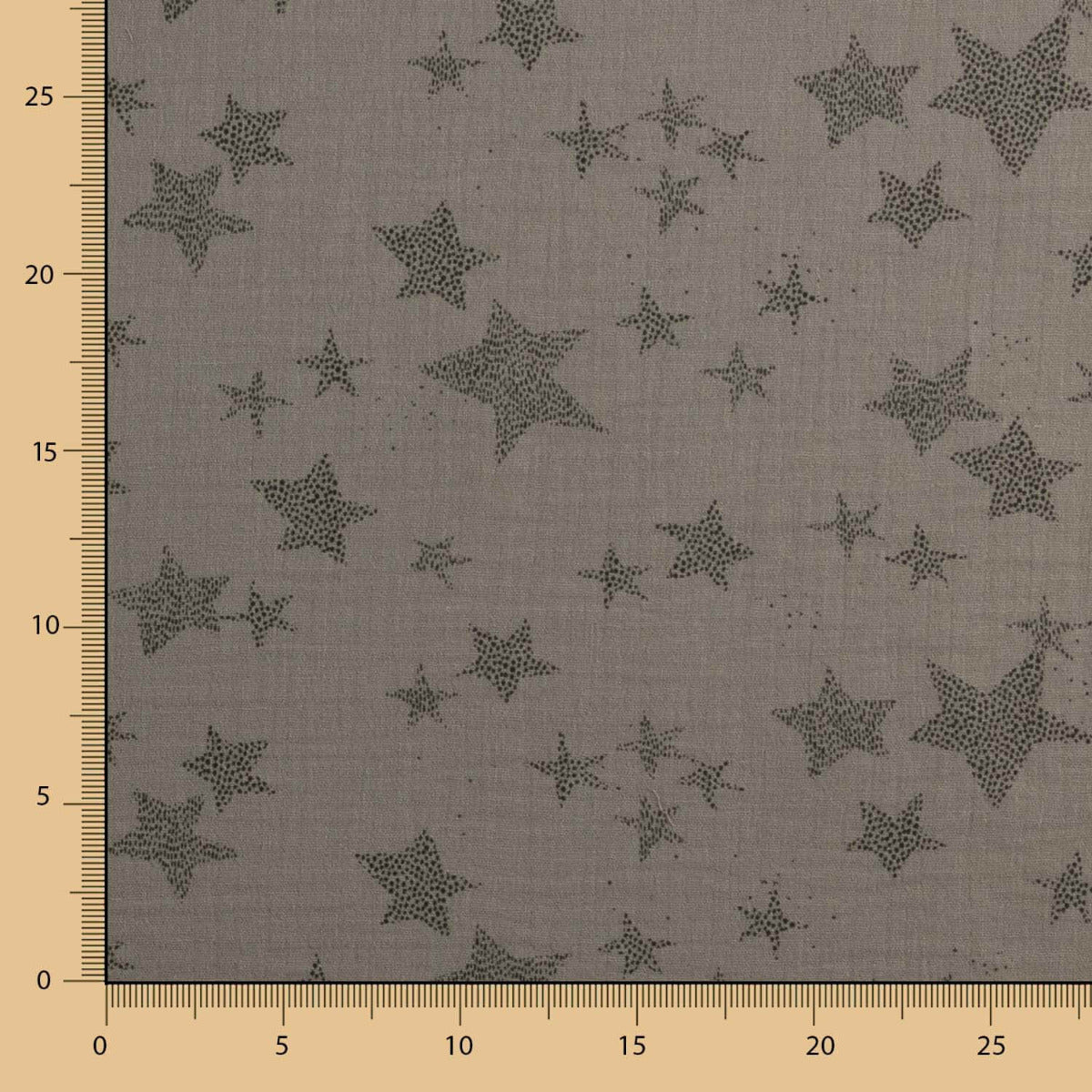 Bambula Baumwolle Multi Stars Braungrau - Ribes y Casals