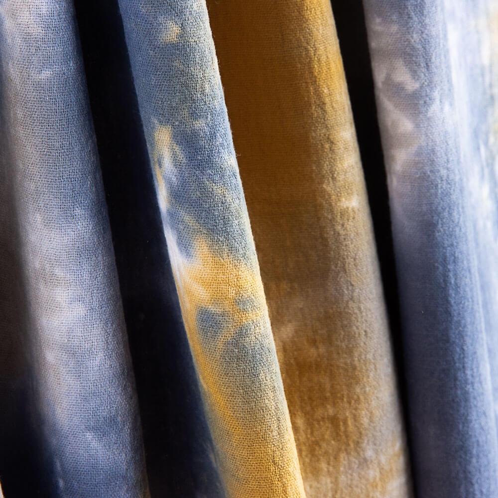 Bambula Baumwolle Tie Dye Grau - Ribes y Casals