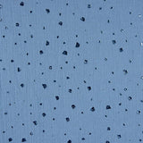 Musselin Baumwolle Gesprenkelt Lurex Gesprenkelt Blau - Ribes y Casals