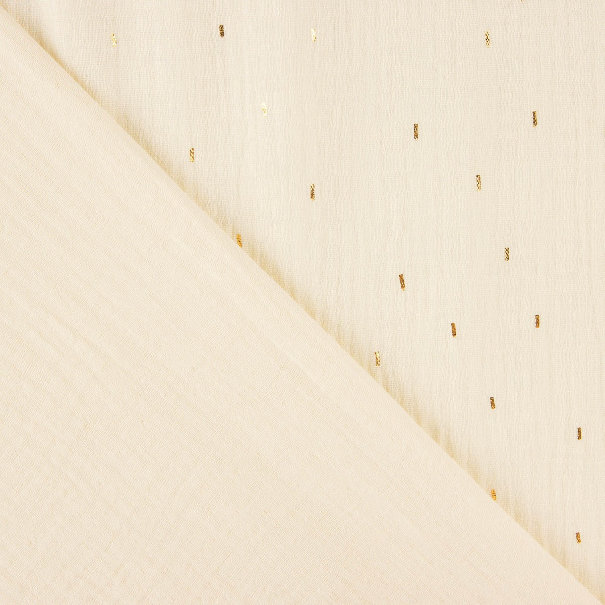 Bambula Doppelmull Ecru mit Lurex - Ribes y Casals