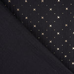 Lurex Sterne Baumwolle Musselin Schwarz - Ribes y Casals