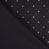 Lurex Sterne Baumwolle Musselin Schwarz - Ribes y Casals