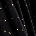 Lurex Sterne Baumwolle Musselin Schwarz - Ribes y Casals