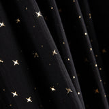 Lurex Sterne Baumwolle Musselin Schwarz - Ribes y Casals