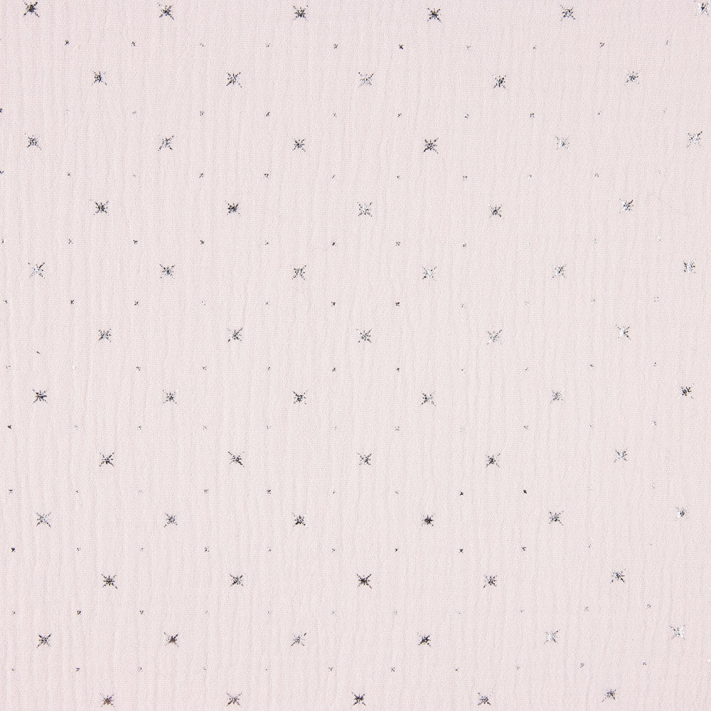 Lurex Sterne Baumwolle Musselin Rosa - Ribes y Casals