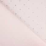 Lurex Sterne Baumwolle Musselin Rosa - Ribes y Casals