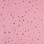 Baumwoll-Lurex-gesprenkeltes Musselin Rosa - Ribes y Casals