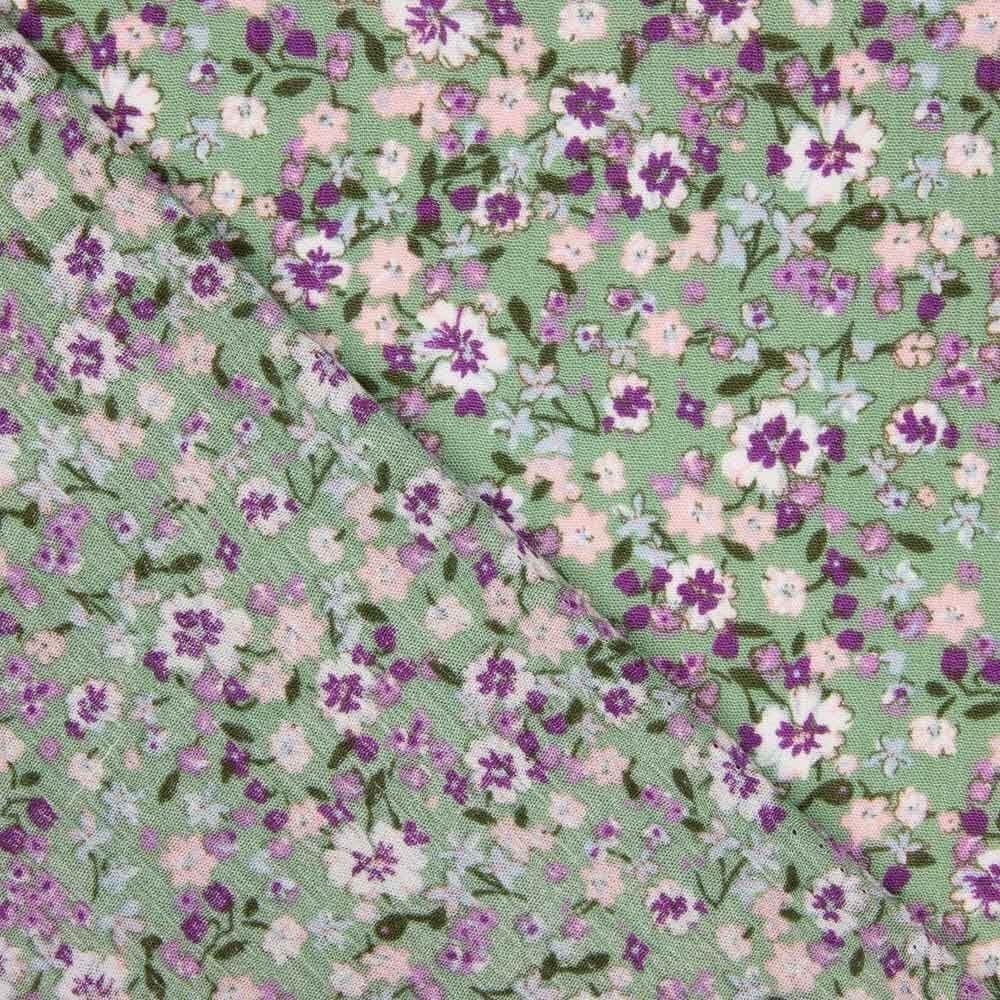 Bambula Viskose Floral Mint - Ribes y Casals