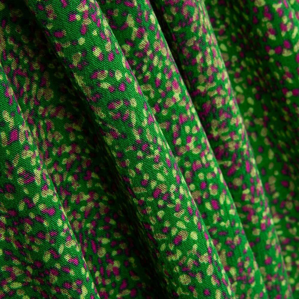 Bambula Viskose Floral Grün - Ribes y Casals